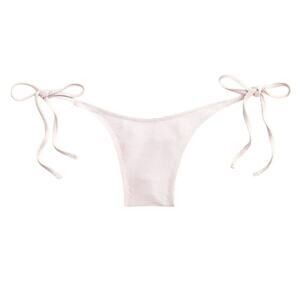 2/$15 NWT J. Crew Ribbed Cheeky String Bikini Bottom Pale Blossom Pink Size S